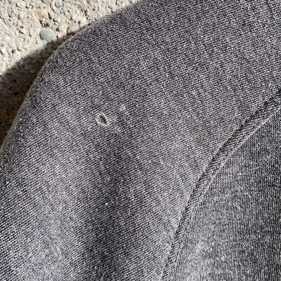 The North Face Gray Waffle Fleece Backed Zip Up Jacket - Picture 9 of 15